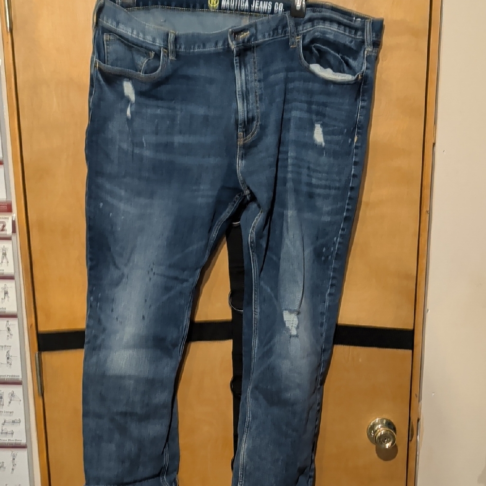 Nautica Jean CO. Men's Distressed Denim Jeans
